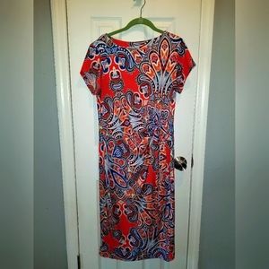 Shelby & Palmer multi color short sleeve dress